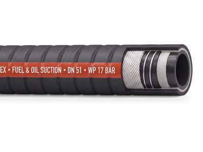 Рукав гофрированный всасывающий для топлива, бензина и масла Pluto Supflex 17 BAR